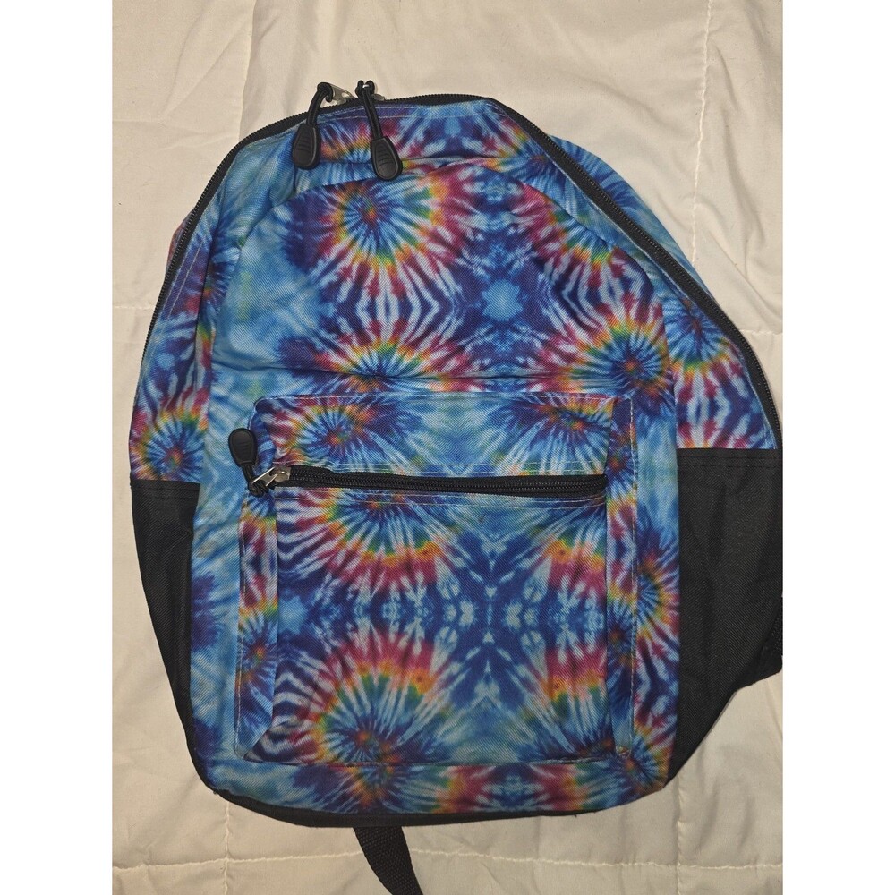Blue tie dye medium size backpack bookbag purse bag tote purse!